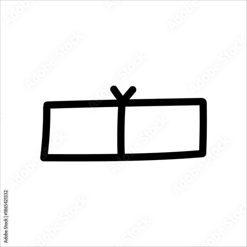 Sorting icon for cardboard waste collection