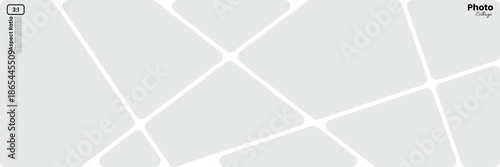 Wide landscape 3:1 abstract photo collage frame layout for creative boards