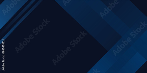 Blue black abstract background geometry shine and layer element vector for presentation design. Suit for business, corporate, institution, party.