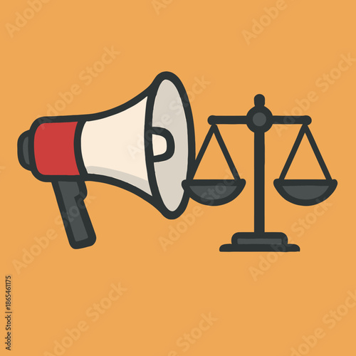 Justice Megaphone Consumer Rights Day Icon