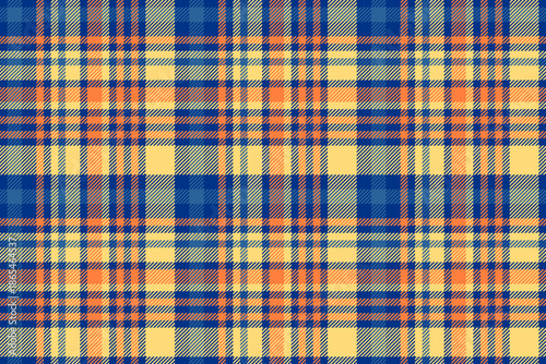Navy Orange Tartan Plaid Scottish Heritage Fabric Pattern