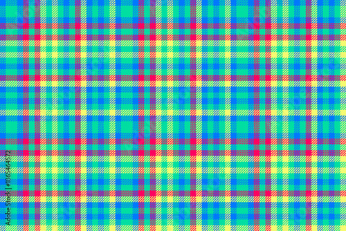 Bright Multicolor Rainbow Tartan Plaid Vibrant Fabric Pattern