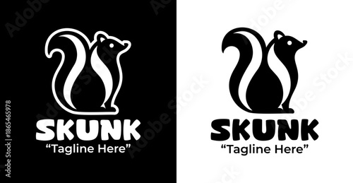 Skunk Logo Modern Minimalist Defensive Wildlife Branding