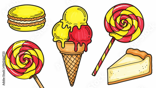 Delicious Assortment of Sweet Treats and Desserts.