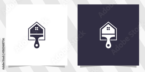 Paint house logo design vector