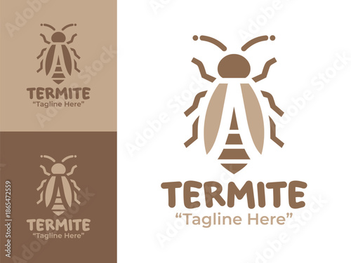 Termite Logo Modern Minimalist Eco Branding