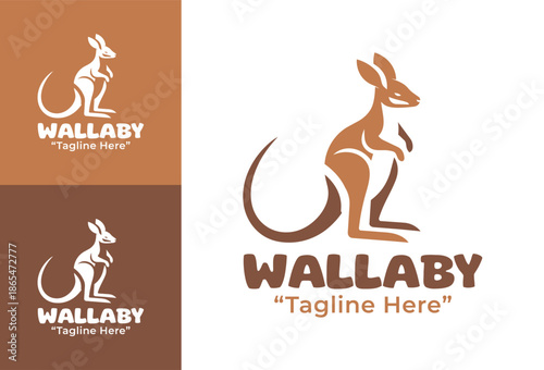 Wallaby Logo Modern Minimalist Australian Branding