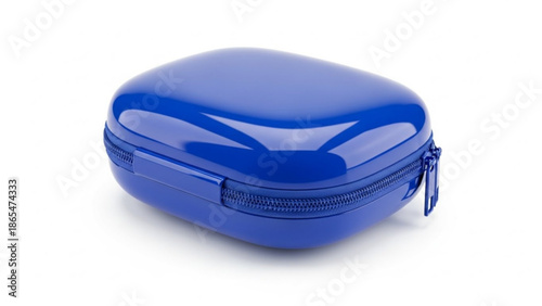 Cobalt blue hard case with zipper closure