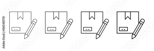 Product Sketch Icons Vector Set In Different Stroke Line Style