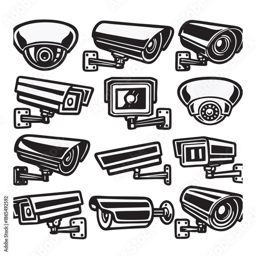 Modern security CCTV camera installed on a wall for 24-hour surveillance, monitoring safety and protection in public areas or private property.