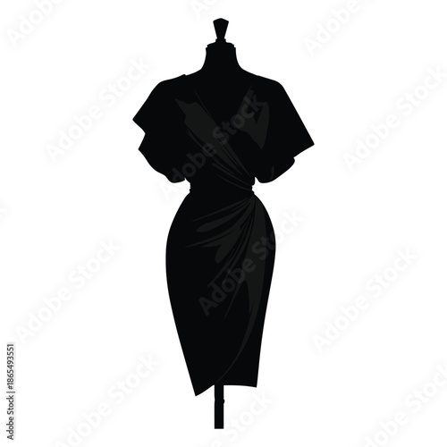 Black dress on mannequin silhouette