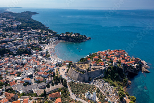 Ulcinj, Old city and popular travel destination on Adriatic sea in Montenegro