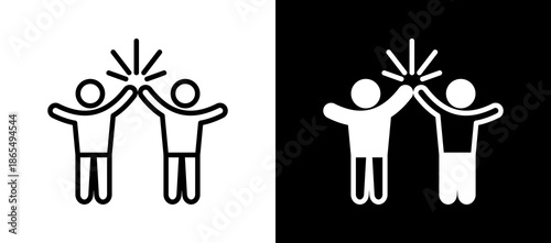 Friends whiteblack icon