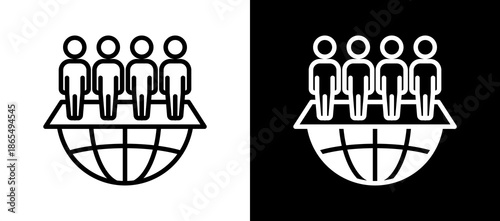 Population whiteblack icon