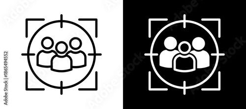 Audience whiteblack icon