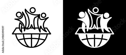 Cultural Diversity whiteblack icon