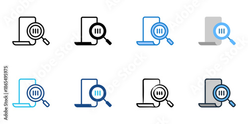 Batch tracking icon set multiple style collection. Editable stroke 
