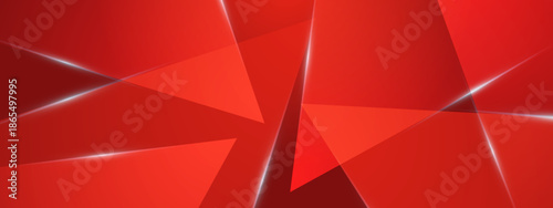 Abstract red geometric background with bright white lines. Suitable for corporate presentations, tech designs, modern art prints, and web banners