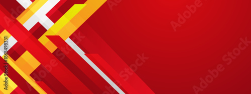 Abstract red, yellow, white stripes design perfect for backgrounds, posters, banners, and digital artwork with a modern, vibrant look