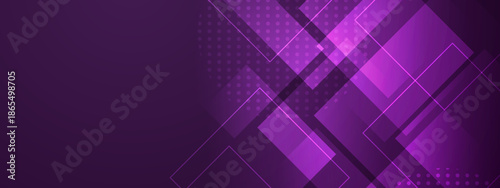 Modern purple background with translucent overlapping geometric shapes. Suitable for presentations, digital design projects, website backgrounds, abstract art. Perfect for modern and creative designs