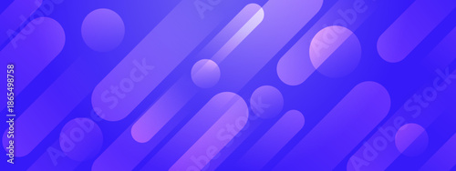 Geometric shapes in varying sizes and shades on a gradient blue backdrop ideal for presentations, web design, branding, and digital art