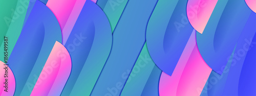 Layered abstract shapes in shades of blue and pink. Suitable for background designs, creative projects, digital art, and social media graphics