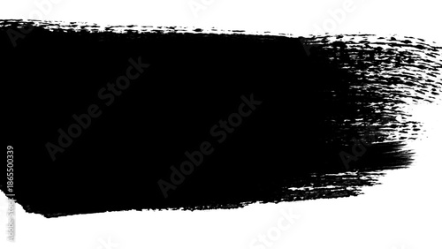 Rough brush stroke with dry paint texture, vector brush
