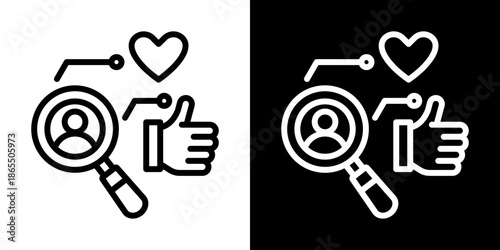 Interst Icon Of Line Black And White Style Vector Illustration
