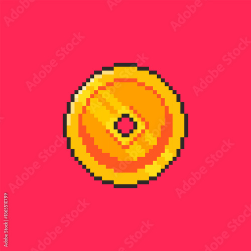 Pixel Art Chinese New Year Gold Coin Game Asset
