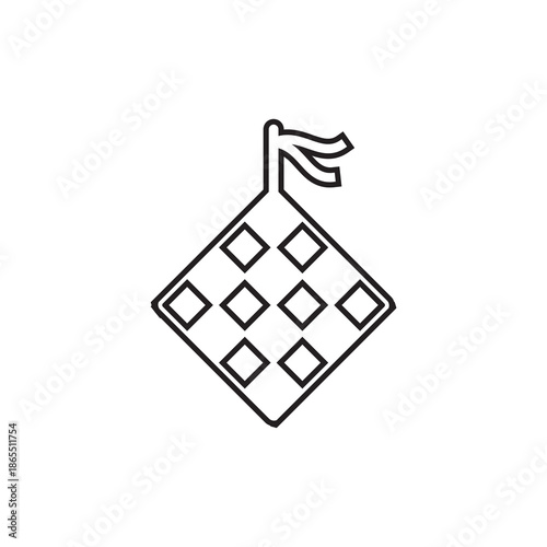 ketupat icon , muslim icon vector
