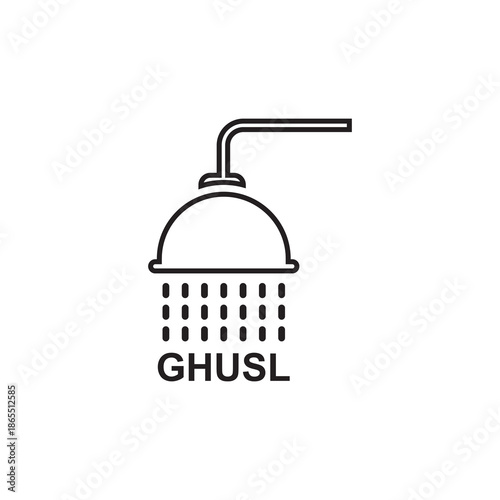 ghusl icon , religion icon vector