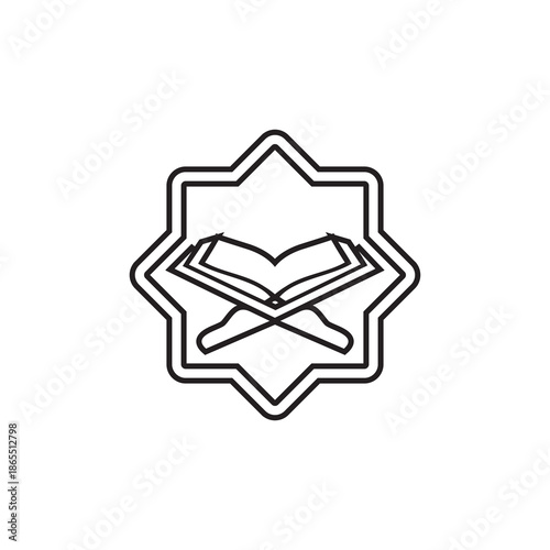 quran icon , muslim icon vector