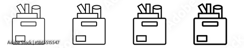 Office Supplies  Icon Set Different Style Collection