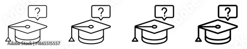 Learning Question  Icon Set Different Style Collection