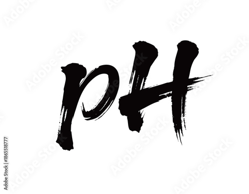 pH矢量书法手写毛笔字
