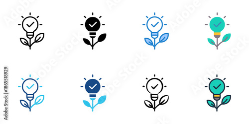 Clean technology icon set multiple style collection. Editable stroke 
