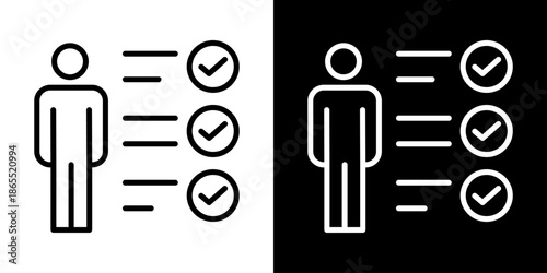 Skills Icon Of Line Black And White Style Vector Illustration
