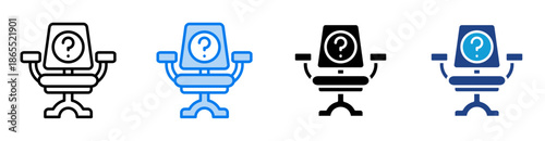 Vacancy icon set multiple style collection