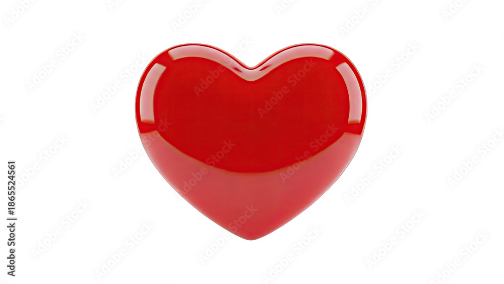 Fototapeta premium 3D Red Heart Icon
