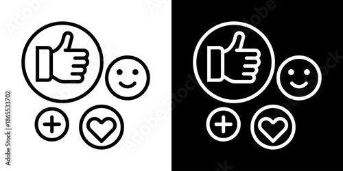 Engagement Icon Of Line Black And White Style Vector Illustration
