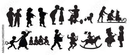 children silhouettes