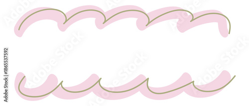 上下を丸みのある波線で囲った手書きフレーム