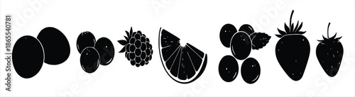 a selection of dark hued summer fruits against a bright