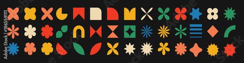 abstract geometric shapes set collection of figures