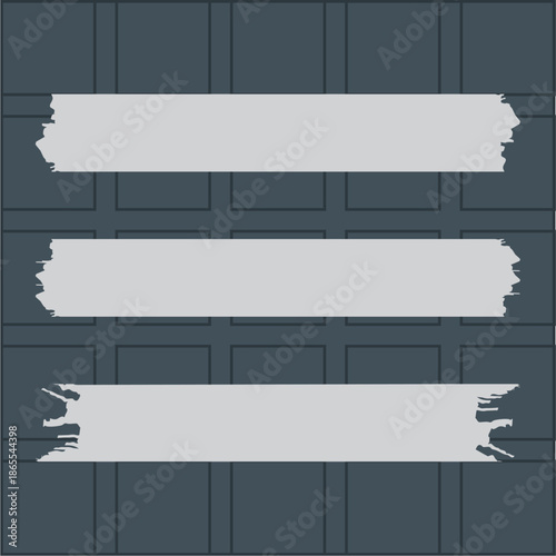 set of torn paper pieces background vector