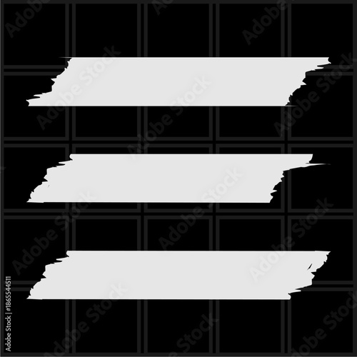 set of torn paper pieces background vector