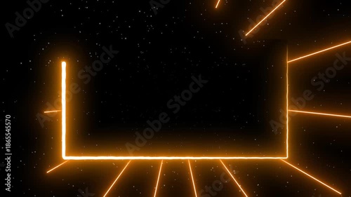 Orange Abstract Frame Motion Background for Titles and Presentations