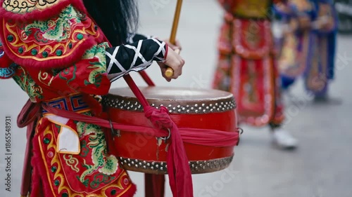 Chaoshan Yingge Dance performance in Guangdong Province, China, drumming video