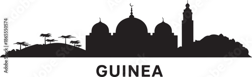Guinea capital city skyline silhouette famous landmarks iconic buildings national monument skyline