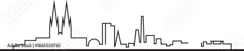 Minimalist chicago city skyline abstract line art travel tourism famous landmarks